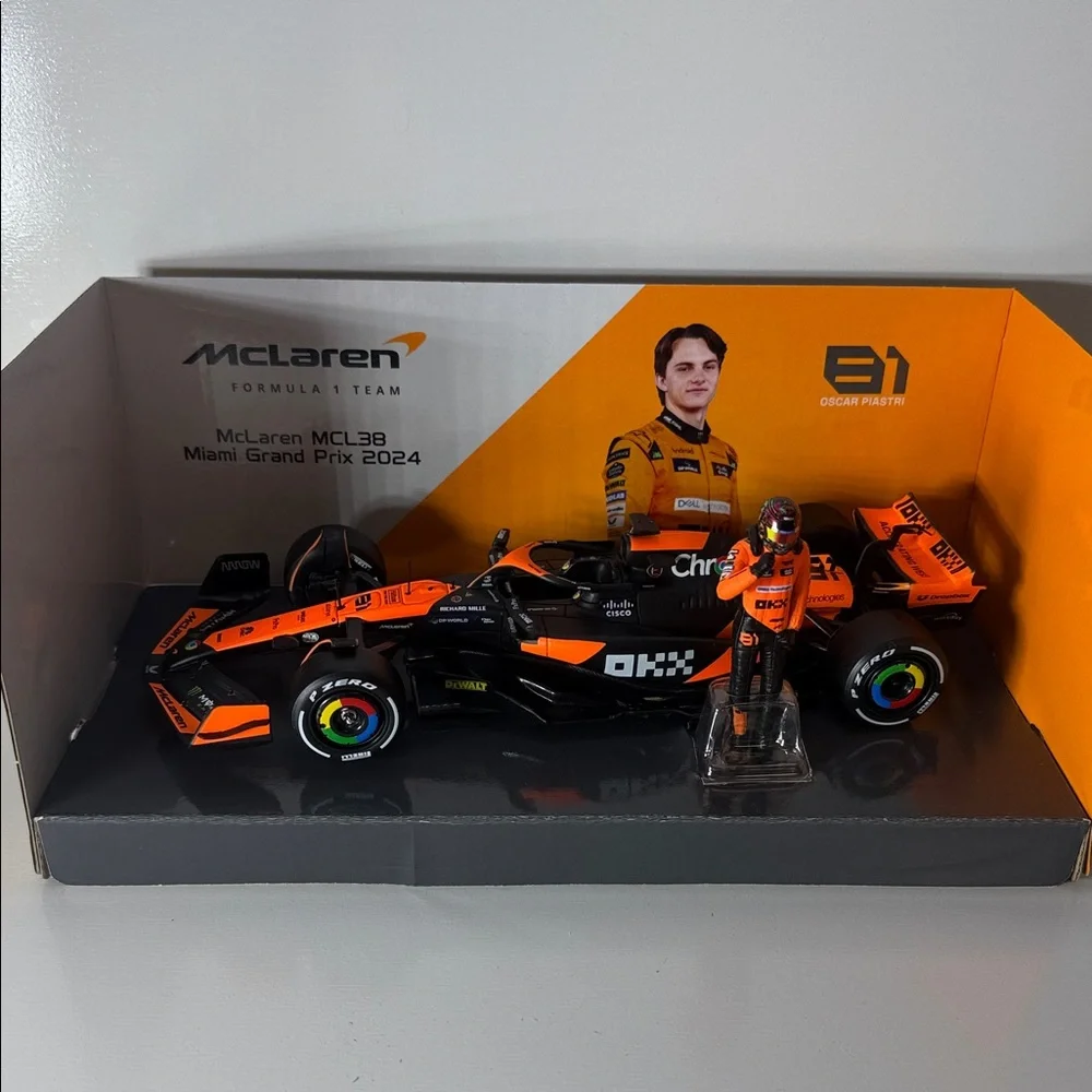 McLaren MCL36 Miami Grand Prix 2024 Toy Car - Orange and Black